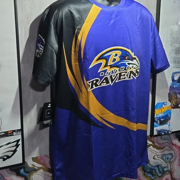 L Baltimore Ravens Custom Sublimated NFL Football Game Day Fan Jersey - Picture 3 of 8